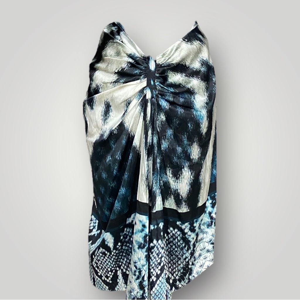 Roberto Cavalli Snakeskin Print Midi Skirt